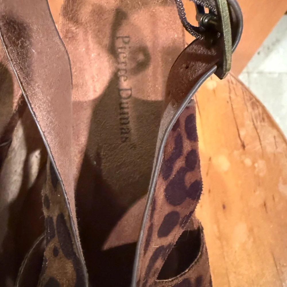 Pierre‎ Dumas Brown Leopard Print Wedges